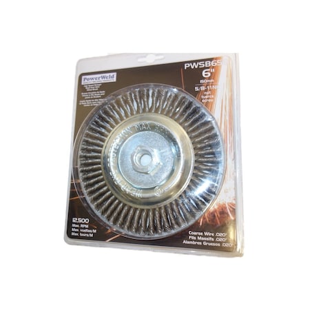 Powerweld 6" Stringer Bead Wheel, Carbon Steel PWSB658